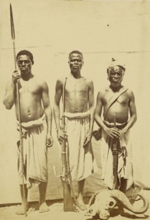 Compagnons de Speeke et Grant revenus avec eux au Caire du voyage decouverte des sources du Nil; Attributed to Baron Paul