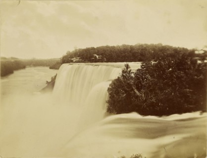 Waterfall; 1870s; Albumen silver print