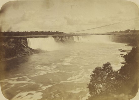 Waterfall; 1870s; Albumen silver print