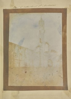 The West Front and South Aisle of St. Andrews Cathedral from the Northeast; British; about 1843; Salted paper print from a