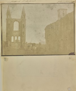 The East Gable and South Aisle of St. Andrews Cathedral with St. Regulus Tower, from the Northwest; Attributed to William
