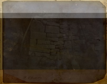 Wall in Melon Ground, Lacock Abbey; William Henry Fox Talbot, English, 1800 - 1877, May 2, 1840; Salted paper print from a