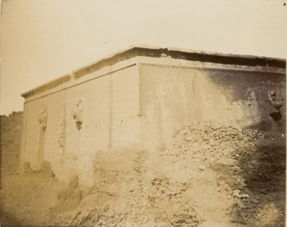 Rectangular stone building; Egypt; about 1860 - 1880; Tinted Albumen silver print