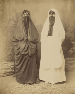 Portrait of Two Women in Middle Eastern Dress; Félix Bonfils, French, 1831 - 1885, Beirut, Lebanon; about 1880s; Albumen silver