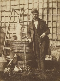 Self-Portrait in the Garden; Hippolyte Bayard, French, 1801 - 1887, Paris neighbourhood, France; 1847; Salted paper print