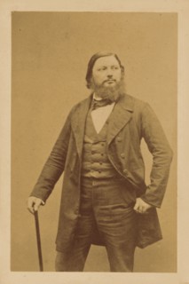 Portrait of Gustave Courbet; French; about 1860 - 1865; Albumen silver print