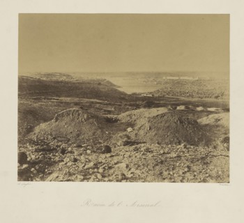 Arsenal Ravine, Ravin de l'Arsenal, Jean-Charles Langlois, French, 1789 - 1870, 1855; Salted paper print; 25.6 x 31.8 cm