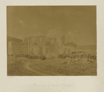 Ruin in the Olschakoff Ravine, Ruine dans le Ravin d'Olschakoff, Jean-Charles Langlois, French, 1789 - 1870, 1855; Salted