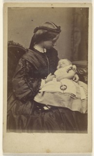 woman holding sleeping child, seated; William Keith, British, active Liverpool, England 1860s, about 1866; Albumen silver print