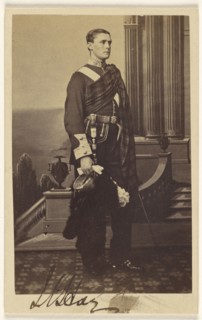 man with sash, standing; F.W. Baker, British, active Calcutta, India 1860s, about 1865; Albumen silver print
