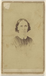 elder woman with wire-rimmed glasses in vignette style; J.W. Morris, American, active Adrian, Minnesota 1860s - 1870s, 1870s