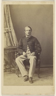 bearded man, seated; F. Schwarzschild, British, active Calcutta, India 1860s, 1860s; Albumen silver print