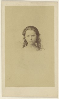 little girl, in vignette-style; F. Schwarzschild, British, active Calcutta, India 1860s, 1860s; Albumen silver print