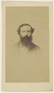 full-bearded man, in vignette-style; F. Schwarzschild, British, active Calcutta, India 1860s, 1860s; Albumen silver print