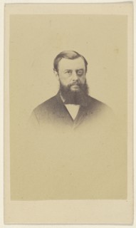 full-bearded man, in vignette-style; F. Schwarzschild, British, active Calcutta, India 1860s, 1860s; Albumen silver print