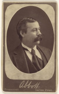man with bushy moustache in 3,4 profile; Abbott; about 1870; Carbon print