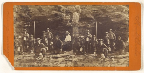 Group of Coal Miners. Mauch Chuck; American; about 1870; Albumen silver print