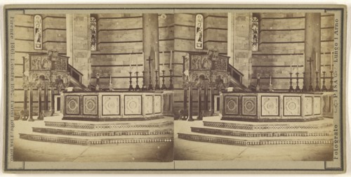 View of altar of  church at Pisa, Italy; Enrico Van Lint, Italian, active Pisa, Italy 1850s - 1870s, about 1868; Albumen silver