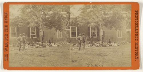 Wounded at Fredericksburgh, Va; Studio of Mathew B. Brady, American, about 1823 - 1896, about 1861 - 1865; Albumen silver print