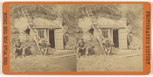 Bombproof Quarters of Maj. Strong, at Dutch Gap. 16th N.Y. Artillery; Edward and Henry T. Anthony & Co. American, 1862 - 1902