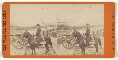 Maj. Gen. W.T. Sherman and Horse. This View was taken in the Trenches before Atlanta, Ga; Edward and Henry T. Anthony & Co.