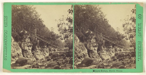 Miners Bridge, North Wales; British; about 1865; Albumen silver print