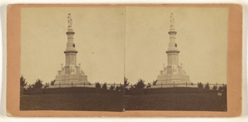 Battle-field of Gettysburg - Monument in Soldiers' National Cemetery; Tipton & Myers; about 1869; Albumen silver print