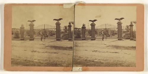 Battle-field of Gettysburg - Front Entrance to National Cemetery; Tipton & Myers; about 1869; Albumen silver print