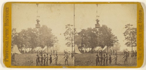 Prof. Lowe observing the Battle of Fair Oaks, Va. from his Balloon; Studio of Mathew B. Brady, American, about 1823 - 1896, May