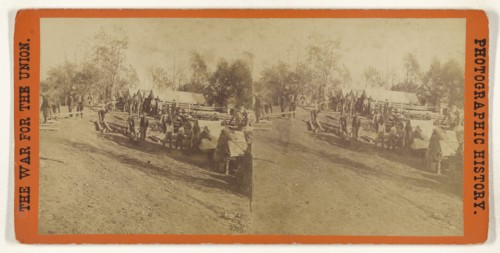 Building a Block House on Company Street, at Ft. Brady, Va; Studio of Mathew B. Brady, American, about 1823 - 1896, about 1862