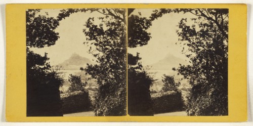Cornwall. A Peep at St. Michael's Mount. From Marazion Beacon; A.L. Coke, British, active 1860s, 1860s; Albumen silver print