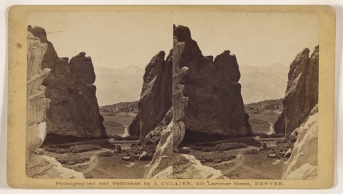 Gate to the Garden of the Gods - Manitou; Joseph Collier, American, born Scotland, 1836 - 1910, 1865 - 1870; Albumen silver