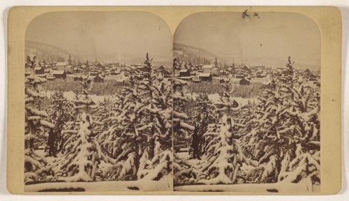 Winter, Leadville, Colorado; Attributed to Joseph Collier, American, born Scotland, 1836 - 1910, 1865 - 1870; Albumen silver