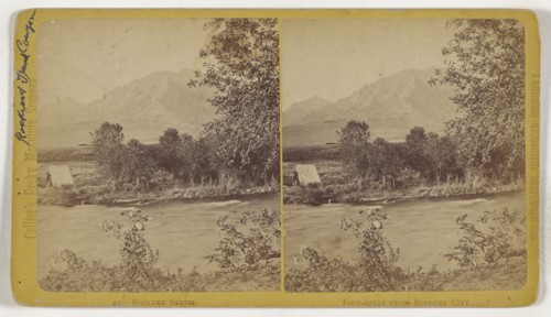 Foot-hills from Boulder City. Colorado; Joseph Collier, American, born Scotland, 1836 - 1910, 1865 - 1870; Albumen silver print