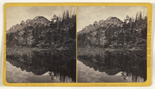 Lily Lake, Looking North. Long's Peak, Colorado; Joseph Collier, American, born Scotland, 1836 - 1910, 1865 - 1870; Albumen