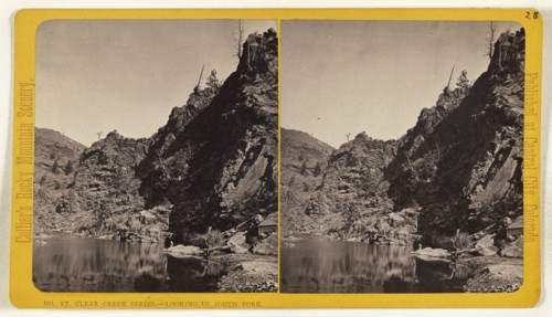 Looking Up South Fork Clear Creek, Colorado; Joseph Collier, American, born Scotland, 1836 - 1910, 1865 - 1870; Albumen silver