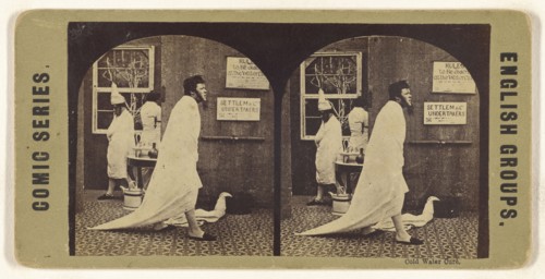 Cold Water Cure. Comic Series. English Groups; British; 1870s; Albumen silver print