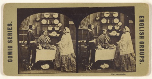 Only my cousin. Comic Series. English Groups; British; 1870s; Albumen silver print