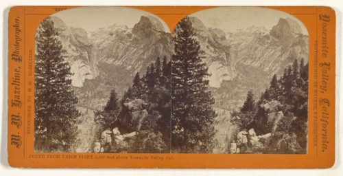 North from Union Point 3,500 feet above Yosemite Valley Cal; Walker & Fagersteen; about 1877; Albumen silver print