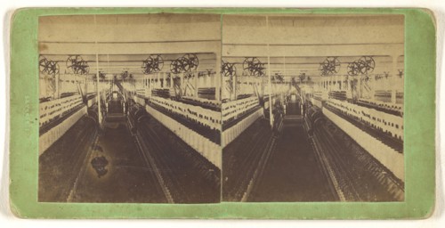 Carding Room, Granite Mill, Fall River, Mass. U.S. 3rd Story; Joseph W. Warren, American, active 1870s, 1870s; Albumen silver