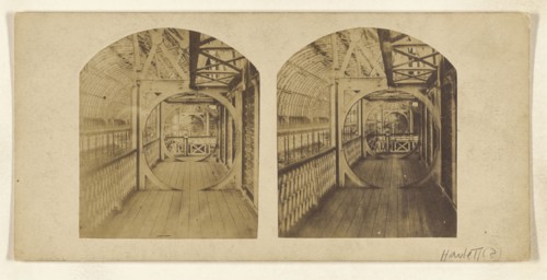 Upper Gallery, Crystal Palace; Attributed to Robert Howlett, British, 1831 - 1858, about 1855; Albumen silver print