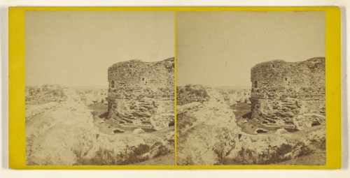 Winchelsea or Camber Castle - Interior with Keep; L.T. Kingsmill, British, active 1860s, 1860s; Albumen silver print