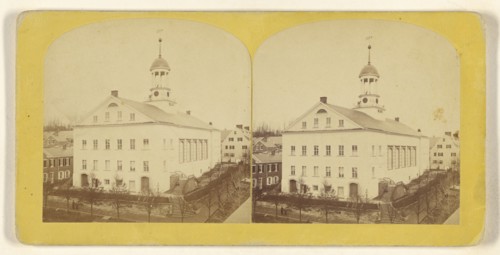 Moravian Church, Bethlehem, Pa; M.A. Kleckner, American, active Pennsylvania 1870s, 1870s; Albumen silver print