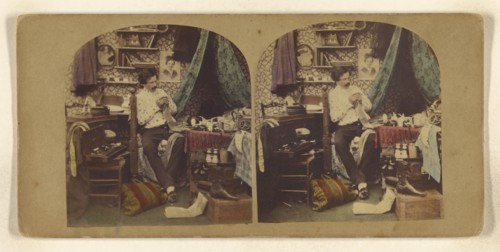 Bachelor Life; Attributed to J. Eastlake, British, active 1850s - 1860s, about 1860; Hand-colored Albumen silver print