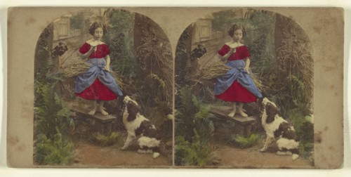Dining Out, and Nothing for the Waiter; Attributed to London Stereoscopic Company, active 1854 - 1890, about 1860; Hand colored