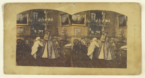 A Declaration of Love; Attributed to London Stereoscopic Company, active 1854 - 1890, about 1855; Photolithograph, colored