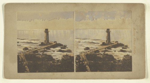 Horse Shoe Falls; Attributed to London Stereoscopic Company, active 1854 - 1890, about 1855; Photolithograph, colored