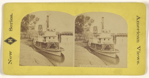 View on Colorado River, Arizona; American; about 1870; Albumen silver print