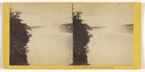 Niagara Falls, from below Point View; John P. Soule, American, 1827 - 1904, about 1870; Albumen silver print