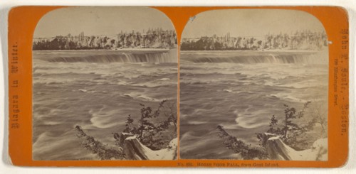 Horse Shoe Fall, from Goat Island; John P. Soule, American, 1827 - 1904, about 1865; Albumen silver print